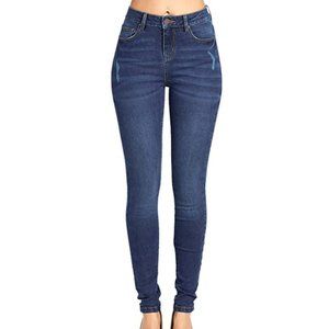 Womens Destroyed Ripped Distressed Skinny Jeans